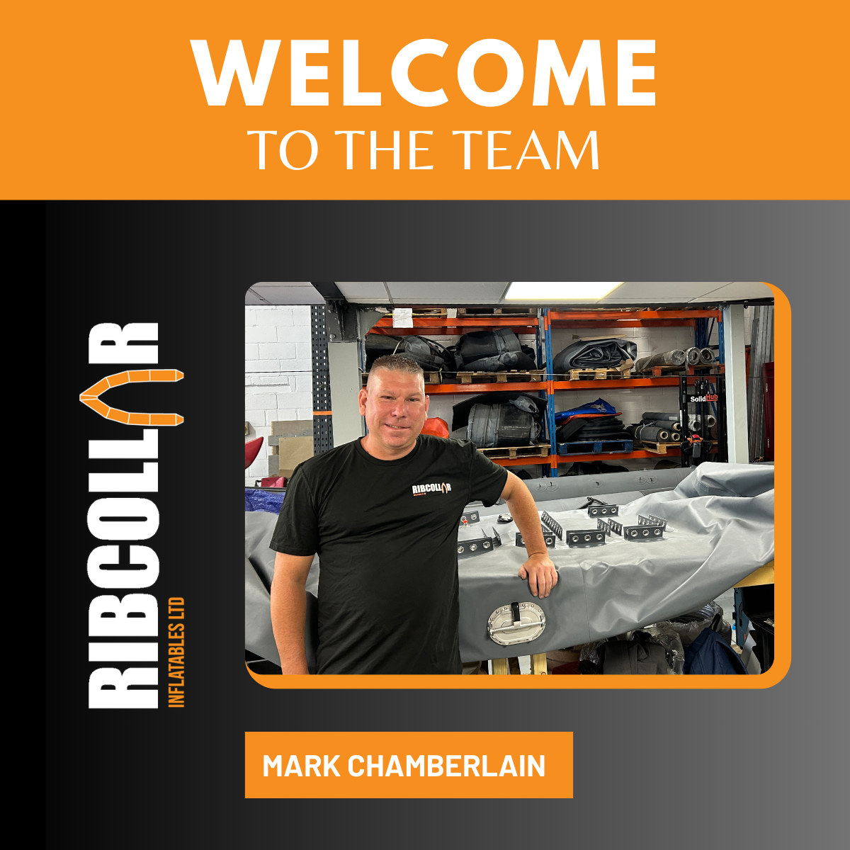 Man in Black Shirt Smiling as he Joins the Ribcollar Team