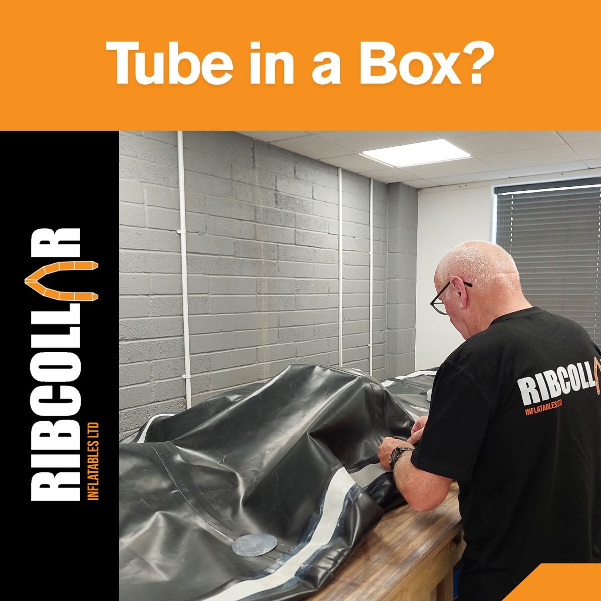 Man Inspecting Inflatable Hypalon Collar for Retube