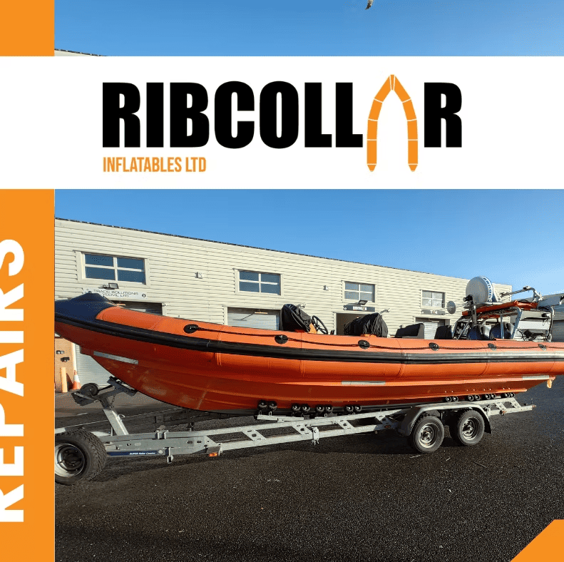 RNLI Atlantic 75 retube at Ribcollar factory