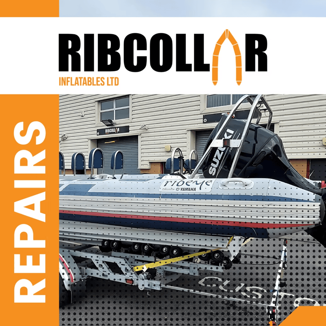 Ribeye in for repair at the Ribcollar Factory