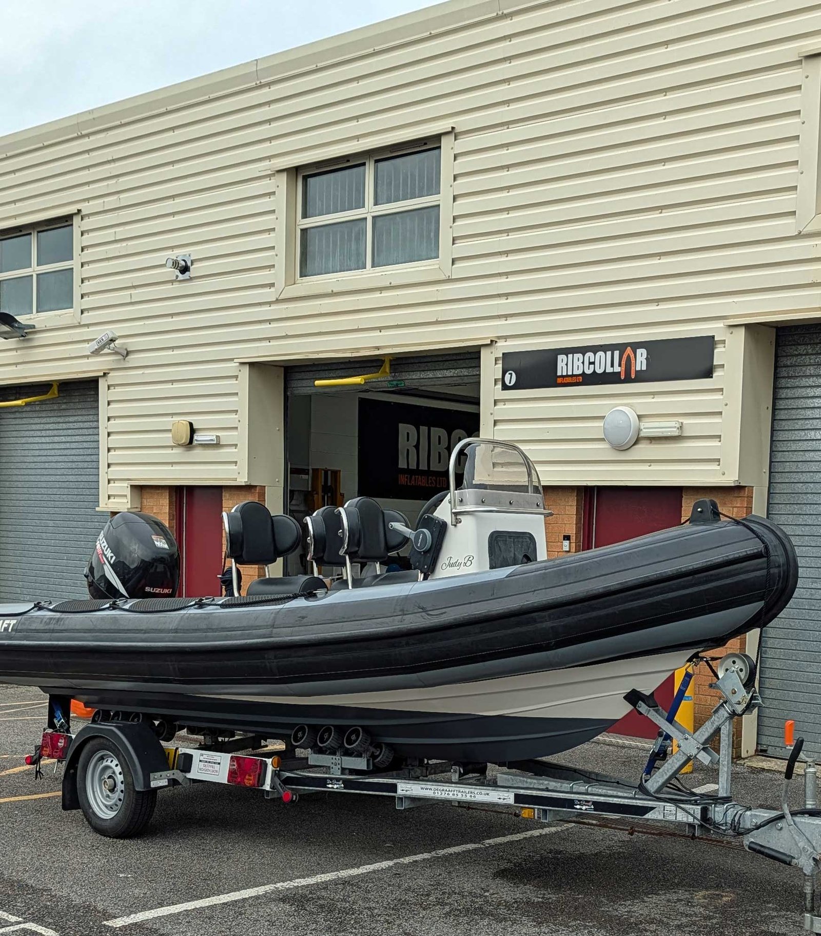 Ribcraft collar replacement in progress Ribcollar