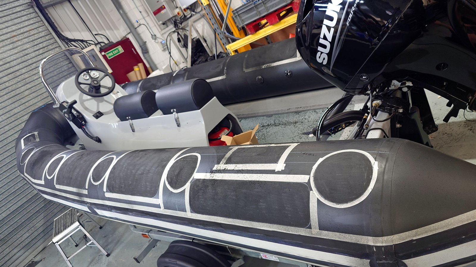 Ribcraft 500 retube project Ribcollar workshop